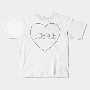 I Love Science Heart Kids T-Shirt